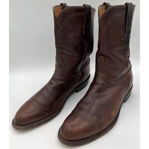 Lucchese Classics Men’s 11 D Handmade Brown Leather Western Cowboy Roper Boots